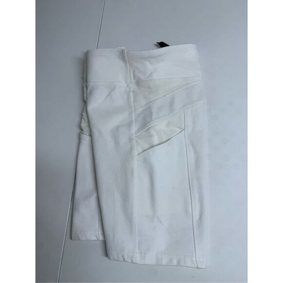 Athletic Collection Women’s Off White Athletic Shorts Mesh Trim Pockets Size L - Picture 5 of 11